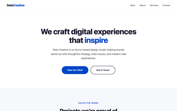 Creative Portfolio website template preview