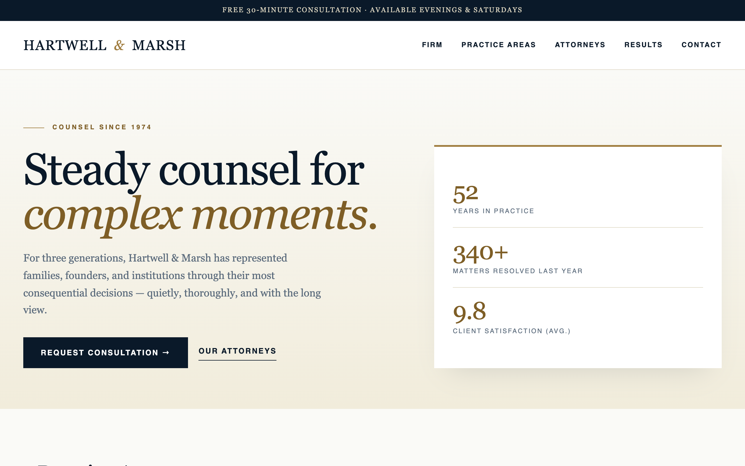 Law Firm professional website template preview