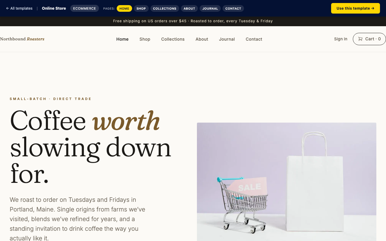 Online Store — home page screenshot