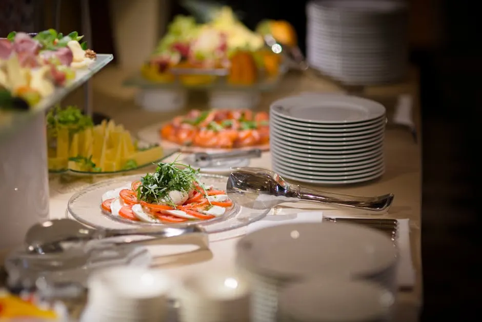 Close-up of fresh seasonal produce being prepared at the Olive & Ember kitchen pass
